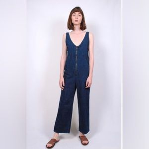 Rachel Comey Bender Denim Jumpsuit Zipper Sz 2